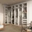 Armadio completo - Set D "Aarwangen", bianco platino, 4 cassetti, 263 x 55 x 234 cm