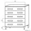 Cassettiera Alotau 06 | Rovere effetto legno | 5 cassetti | 93 x 80 x 40 cm | Design moderno e pratico