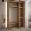 Armadio Mina rovere | Ante scorrevoli con specchio | Ampio spazio | Design moderno | 235,2 x 150 x 60 cm