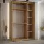 Armadio Mina rovere | Ante scorrevoli con specchio | Ampio spazio | Design moderno | 235,2 x 150 x 60 cm