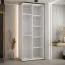 Armadio Mina con ante scorrevoli a specchio | Bianco/Nero elegante | 235,2 x 110 x 60 cm | Ampio spazio | Ideale per soggiorno