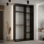 Armadio nero salvaspazio Mina 1,3 m | Ante scorrevoli | Look moderno | Ampio spazio | Doghe effetto rovere