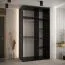 Armadio nero salvaspazio Mina 1,3 m | Ante scorrevoli | Look moderno | Ampio spazio | Doghe effetto rovere