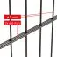 Recinzione in grigliato a doppia barra "Davide" 6/5/6 mm, Stile: verniciato in antracite, Altezza: 103 cm, Lunghezza: 251 cm