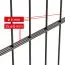 Recinzione a doppia barra „Golia“ 8/6/8 mm, Stile:  verniciato in antracite, Altezza: 163 cm, Lunghezza: 251 cm