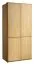 Armadio a battente Fazenda 01 | Rovere parzialmente massello | Finitura naturale | 222 x 104 x 61 cm