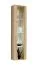 Pensile "Raudberg" 54, color rovere Jackson Hickory, 1 anta in vetro con cornice in legno, illuminazione a LED incl., sistema "push-to-open", 40 x 29 x 170 cm