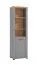 Scaffale stretto Banat 06 | Rovere Artisan e grigio grafite | 1 anta, 5 scomparti | 194,5 x 60,5 x 41 cm