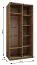 Armadio ad ante scorrevoli "Tampa", color cashmere, 2 ante scorrevoli, 6 scomparti, 2 barre appendiabiti, Sistema "Soft-Close", bordi in ABS, 245,5 x 100 x 64 cm