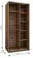 Armadio ad ante scorrevoli "Tampa", color cashmere, 2 ante scorrevoli, 6 scomparti, 2 barre appendiabiti, Sistema "Soft-Close", bordi in ABS, 245,5 x 110 x 64 cm