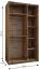 Armadio ad ante scorrevoli "Tampa", nero, 2 ante scorrevoli, 6 scomparti, 2 barre appendiabiti, Sistema "Soft-Close", bordi in ABS, 245,5 x 140 x 64 cm