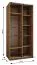 Armadio ad ante scorrevoli "Tampa", nero, 2 ante scorrevoli, 6 scomparti, 2 barre appendiabiti, 2 specchi, Sistema "Soft-Close", bordi in ABS, 245,5 x 100 x 64 cm