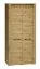Armadio a battente Glostrup 01 rovere | 200x92x55 cm | 2 ante, 5 scomparti, stile moderno