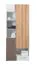 Armadio cameretta Lian 05 | Marrone chiaro, bianco, cappuccino | 195 x 80 x 40 cm | Design moderno