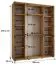 Armadio scorrevole Tharo bianco/rovere | Maniglie nere in metallo | 235,2 x 200 x 45 cm | Ottimo per soggiorno