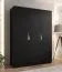 Armadio ad ante battenti "Zainab" 02, nero, maniglie: cashmere, 3 ante, 2 scomparti, 2 barre appendiabiti, Sistema "Soft-Close", bordi in ABS, 150 x 52 x 202 cm