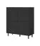 Cassettiera nera 4 ante Zapopan 92 | Push-to-open | 8 scomparti | Metallo | 112 x 100 x 40 cm | Per ingresso