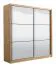 Armadio scorrevole Panevo 05 | Rovere Artisan | 2 ante a specchio | 6 scomparti | 215,5 x 213 x 60 cm