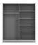Armadio scorrevole Kule 02 grigio grafite | 6 scomparti | 1 barra appendiabiti | 210 x 179 x 62,5 cm
