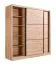 Armadio scorrevole Panevo 03 | Rovere Artisan | 6 scomparti | 1 barra appendiabiti | 215,5 x 213 x 60 cm