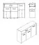 Madia "Brus" 04 | Rovere Artisan/Bianco | 3 ante, 1 cassetto, 4 scomparti | 80,5 x 119 x 33 cm