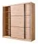 Armadio scorrevole Panevo 03 | Rovere Artisan | 6 scomparti | 1 barra appendiabiti | 215,5 x 213 x 60 cm