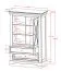 Vetrinetta soggiorno "Gimone" 03 | Pino finlandese grigio | 2 cassetti, 6 scomparti, anta vetro | Soft-Close | 140 x 95 x 41 cm