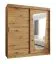 Armadio scorrevole Aletschhorn 13 | 1 anta a specchio | Rovere Artisan | 1,8 m | 10 scomparti | 2 barre appendiabiti