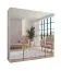 Armadio con ante a specchio "Rida" 15, bianco, maniglie: oro, 4 ante, 2 scomparti, 2 barre appendiabiti, Sistema "Soft-Close", bordi in ABS, 200 x 52 x 202 cm