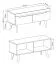 Mobile TV moderno con 2 cassetti | Rovere Artisan e nero | 50 x 107 x 40 cm | Polmadie 02