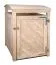 Contenitore per cestino Bergenie 01 in legno massiccio, larice naturale, 1 scomparto, 128 x 84 x 84 cm, contenitore per cestino, per 1 cestino, rivestimento per cestino