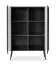 Cassettiera Makreb 15 nera | 129 x 103 x 39 cm | 6 scomparti, 2 ante, gambe in metallo, soft-close