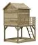 Casetta da giardino per bambini "13A", pino, impregnato a pressione, incl. finestra, balcone, scaletta, 248 x 150 cm