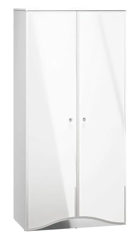 Armadio spazioso Sydfalster 08 | Bianco lucido | 191 x 90 x 51 cm | 2 ante, 2 scomparti