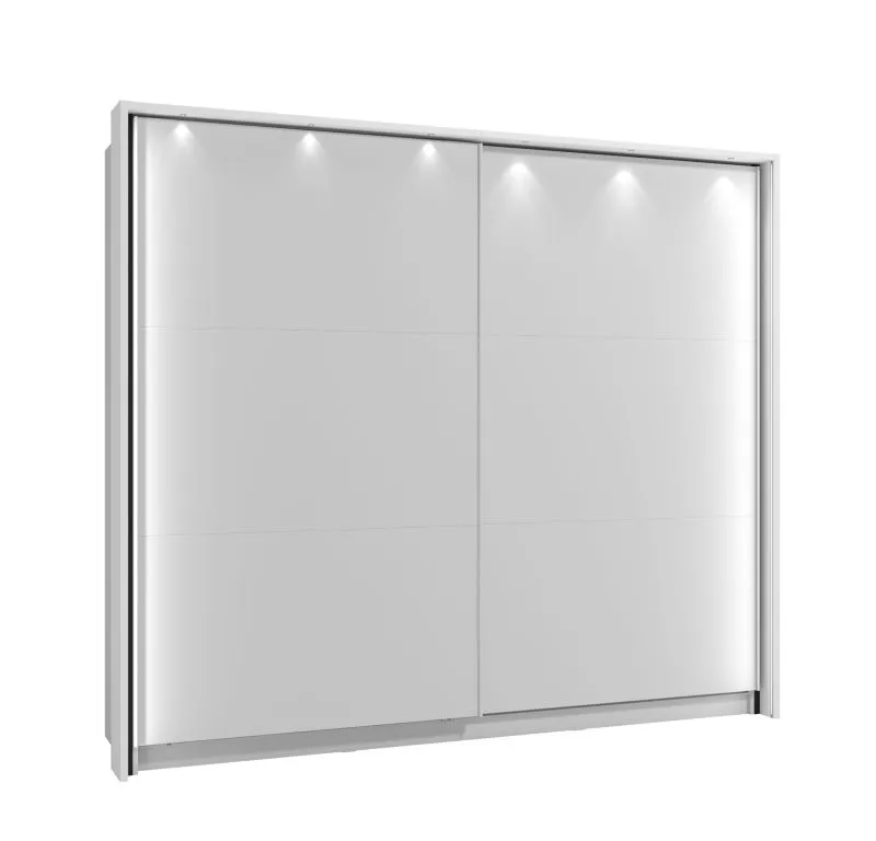 Cornice bianca per armadio scorrevole Kule 07 | Design moderno | Materiali robusti | 214x247x18,5 cm