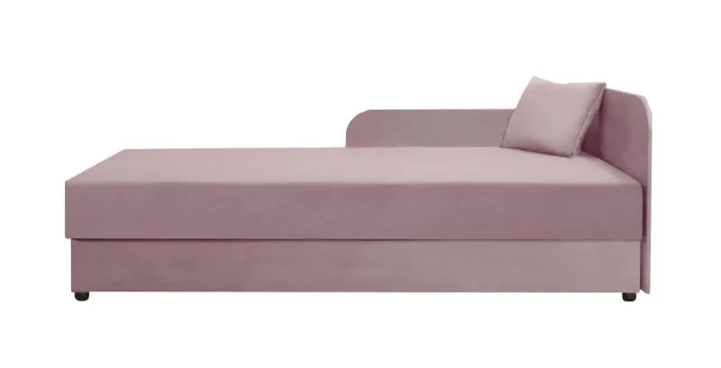 Letto da giorno Lobatos 16 rosa | Testata destra | Divano letto con contenitore | 90 x 195 cm | Cuscini inclusi