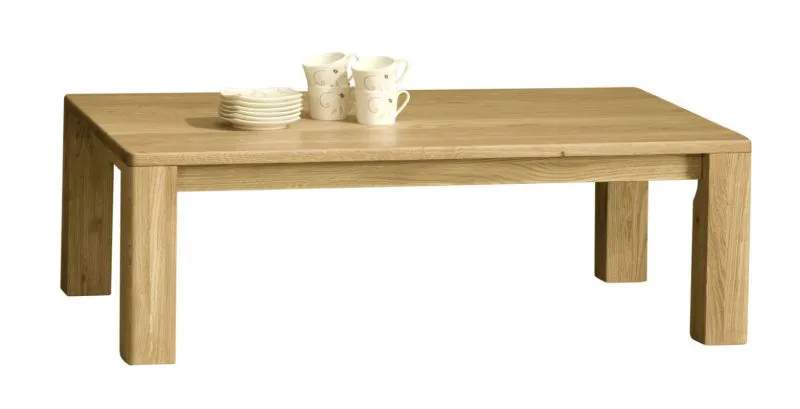 Tavolino basso Jussara 16 | Rovere parzialmente massello naturale | 120 x 75 x 39 cm | Design moderno