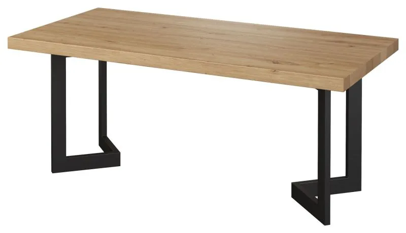 Tavolino da soggiorno Slatina 32 | rovere e nero | 120 x 60 x 50 cm | Design moderno e stabile