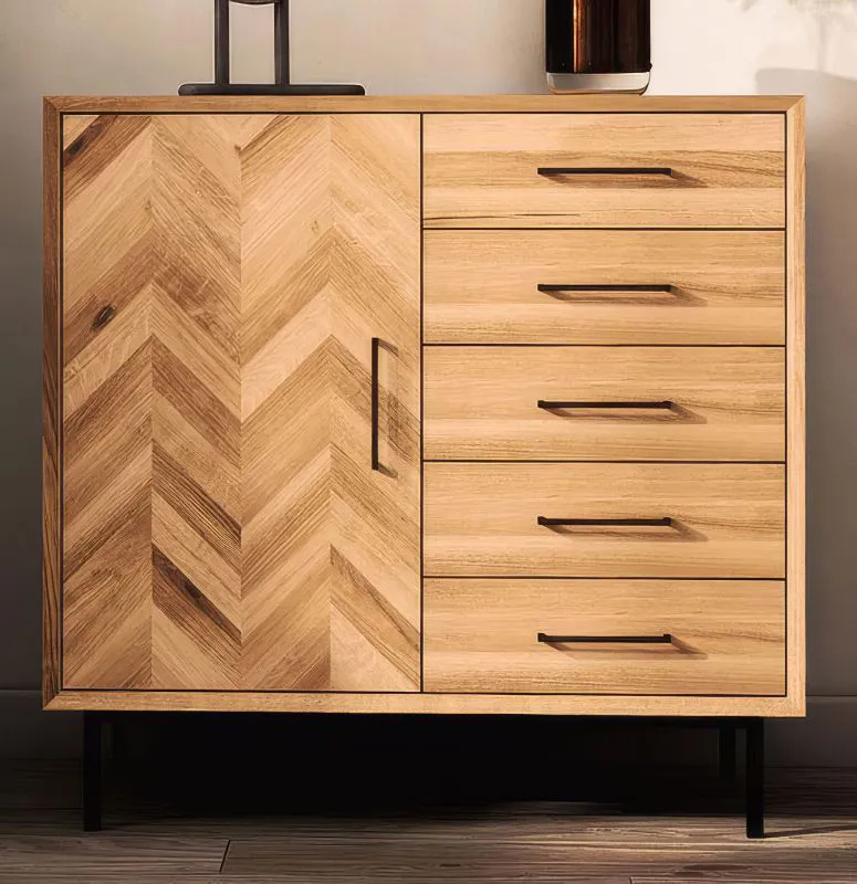 Cassettiera Kumeu 42 in faggio massello oliato | 95 x 97 x 45 cm | Design elegante e robusto