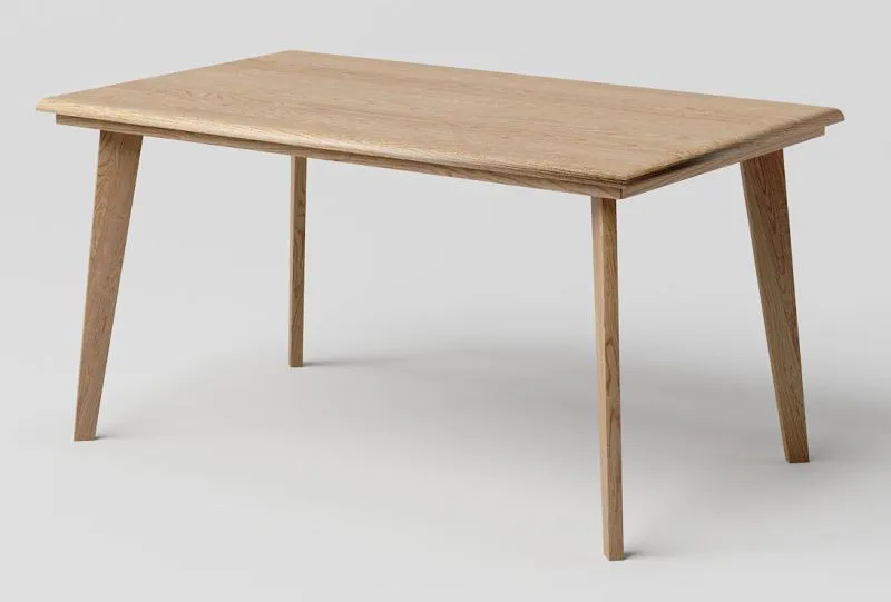 Tavolino rotondo Aurornis 77 in rovere massiccio naturale | 100 x 60 x 50 cm | Design moderno e robusto