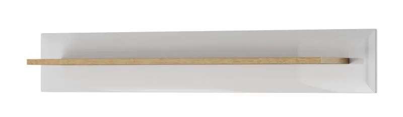 Mensola a muro Cathcart 01 | Rovere Riviera e Bianco | 17 x 107 x 19 cm | MDF laminato e laccato