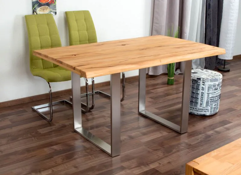 Tavolo da pranzo Nature 412 | Faggio massello oliato | Superficie liscia | 140 x 90 cm