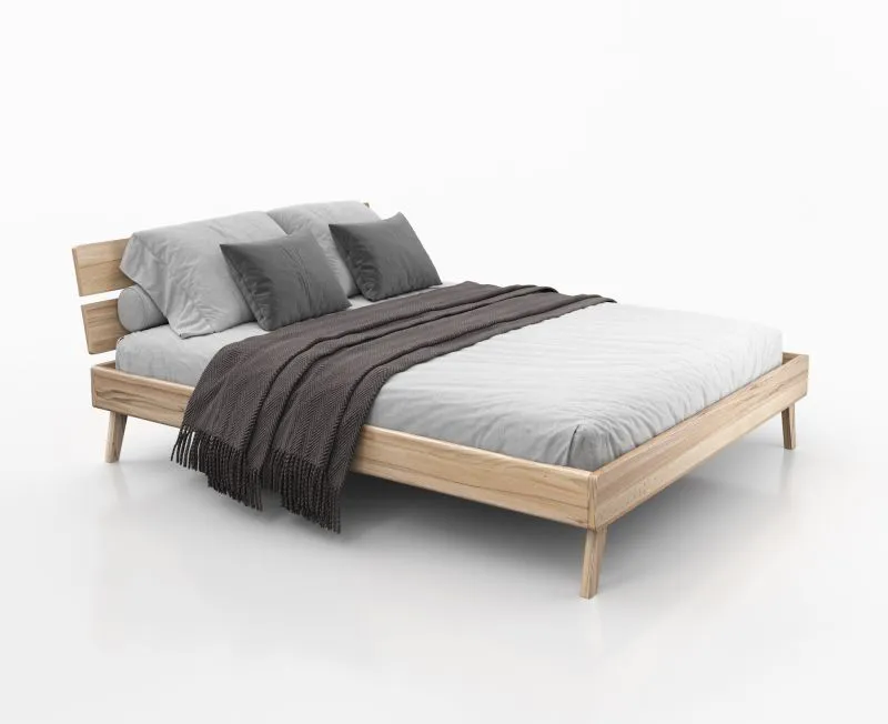 Letto matrimoniale Engordany 09 | Faggio massello laccato | 160 x 200 cm | Design moderno