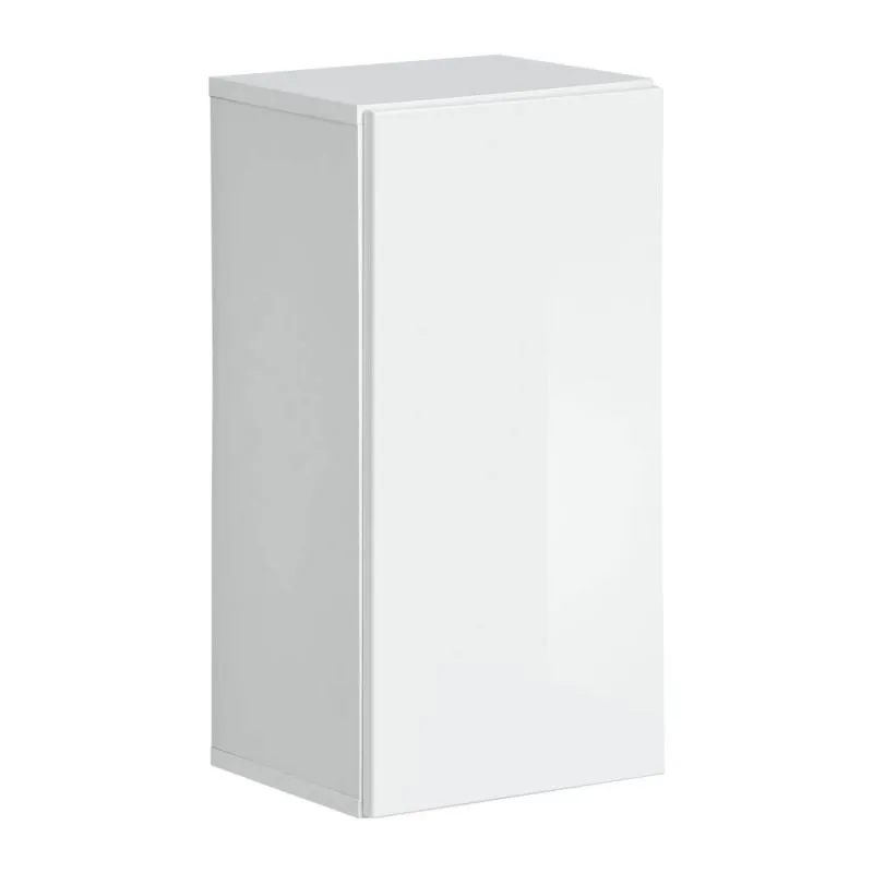 Pensile bianco Möllen 01 | 60 x 30 x 25 cm | 2 vani | Anta push-to-open | Design moderno salvaspazio