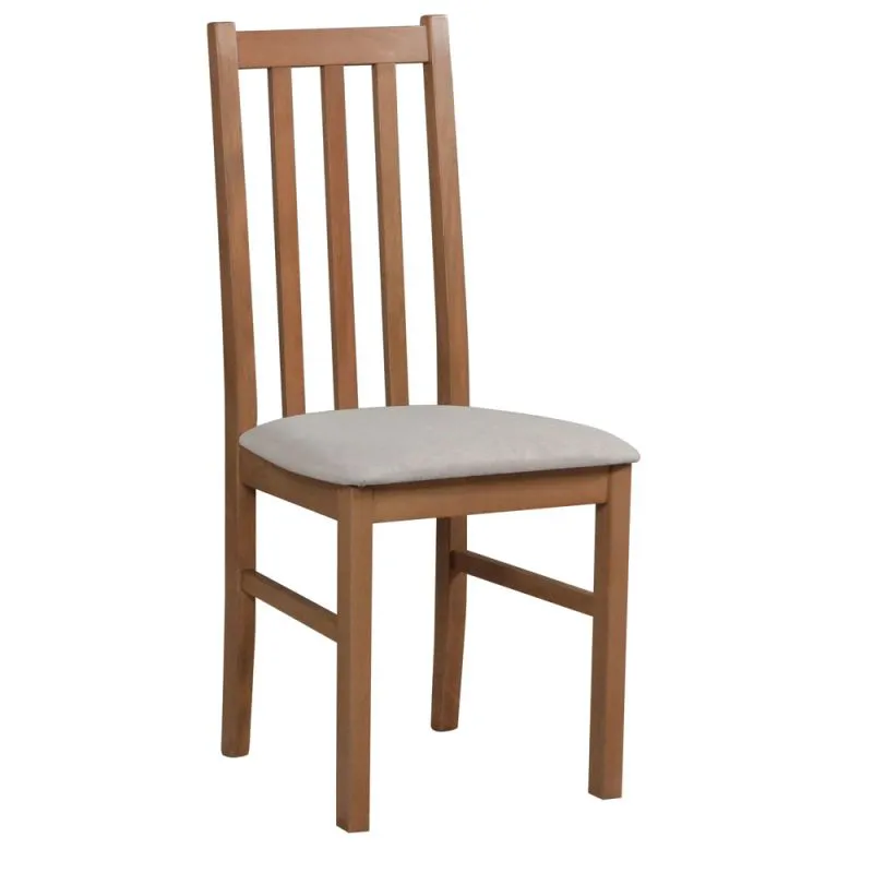 Sedia da pranzo Sigulda imbottita | Comfort elevato | Legno di faggio noce chiaro | Seduta 47 cm | Resistente