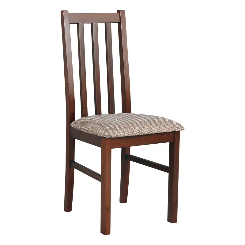 Sedia SIGULDA | Sedile imbottito in schiuma T-25 | Struttura in faggio massiccio | Altezza seduta 47 cm | Finitura noce