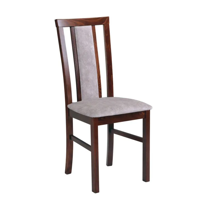 Sedia Roopo in faggio massiccio | Look noce elegante | Comfort elevato con schiuma T-25 | Tessuto beige raffinato | Alta qualità