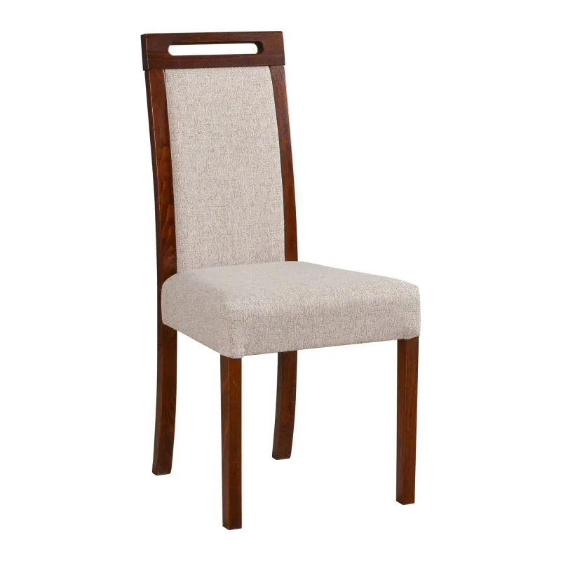 Sedia da pranzo Alangis noce | Imbottita schiuma T-25 | Design classico-moderno | Comfort elevato | Altezza seduta 47 cm