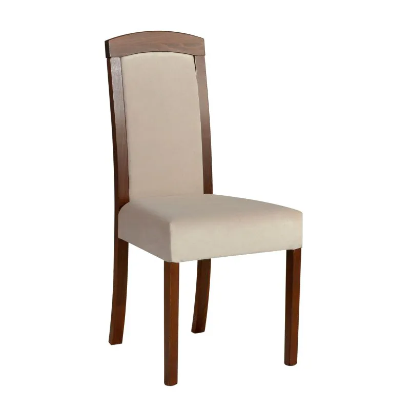 Poltrona Therpha imbottita beige | Schiuma T-25 | Altezza seduta 47 cm | Struttura faggio noce | Stile classico