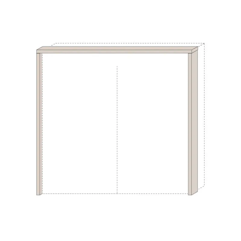 Cornice per armadio scorrevole Neiafu 93 e 94 | Colore cashmere | Design contemporaneo